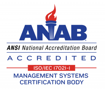 image | 日本最初の品質マネジメントシステム認証機関 -日本化学キューエイ株式会社 ANAB logo for ANSI National Accreditation Board with the text 'ACCREDITED ISO/IEC 17021-1' and 'MANAGEMENT SYSTEMS CERTIFICATION BODY'